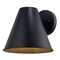 Vaxcel Smith 1 Light Textured Black Contemporary Indoor-Outdoor Wall Sconce Metal Shade T0759 - alternate 1
